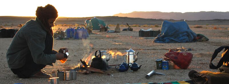 Morgens Licht in der Wüste